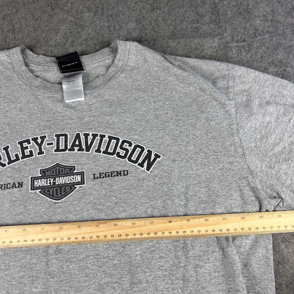 Harley-Davidson‎ Shirt Men's XL Roeder Monroeville Sandusky Ohio Graphic Gray - Picture 5 of 6